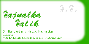 hajnalka halik business card